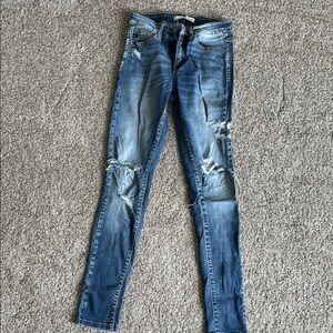 KanCan Blue Skinny Distressed Jeans